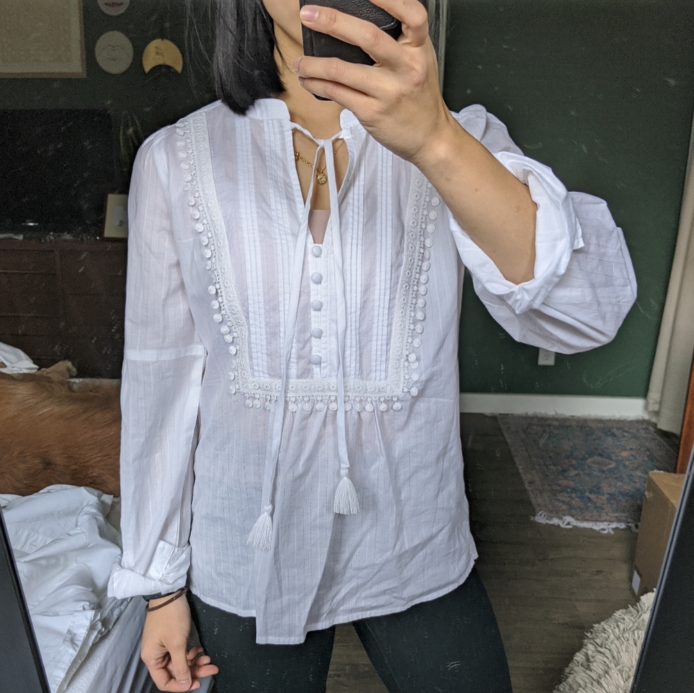 5for25 ❤️Boho white top